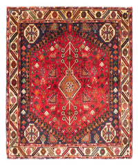 Tapis persan - Nomadic - 162 x 130 cm - rouge foncé