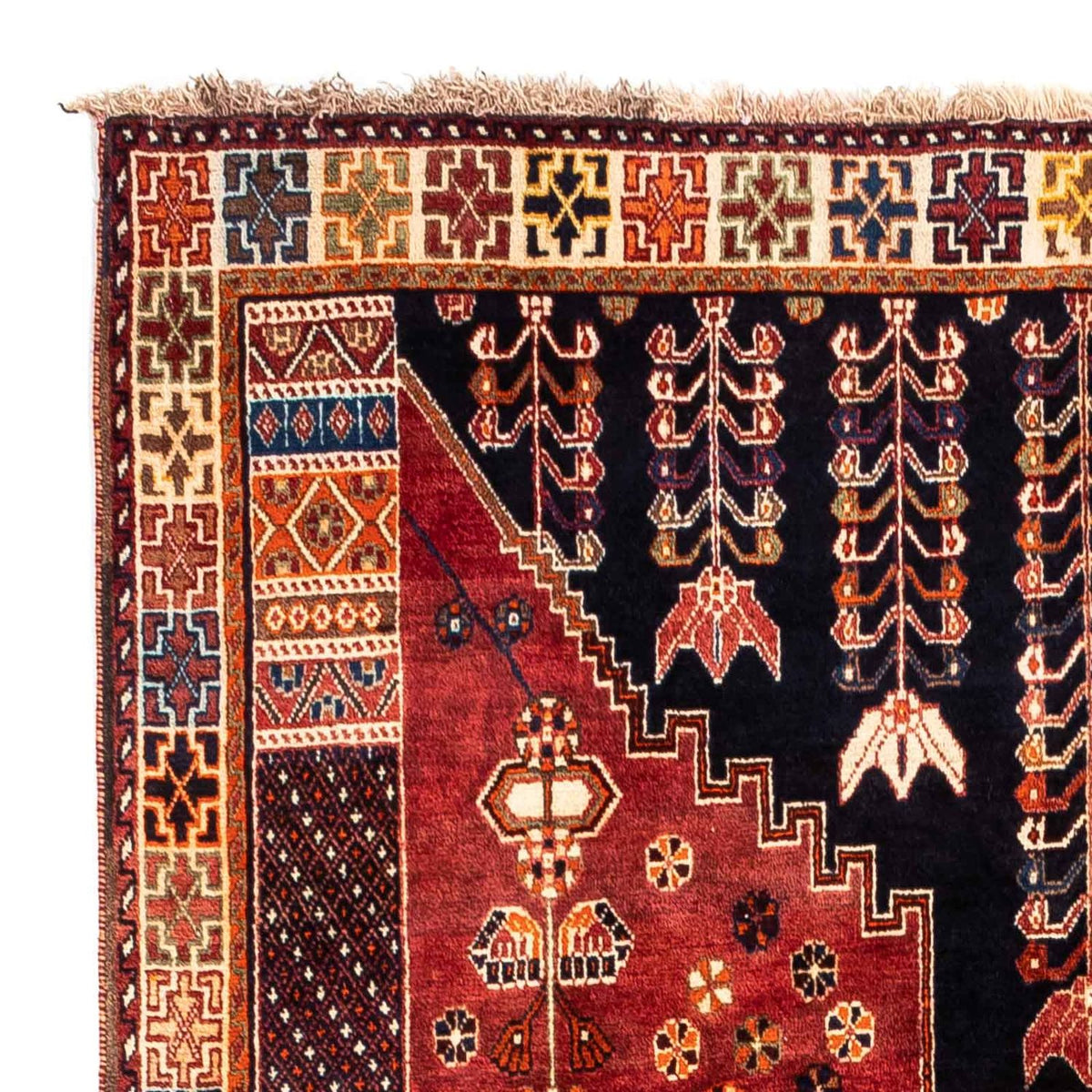 Shiraz Tappeto 175x270cm - Tappeto persiano - rosso scuro