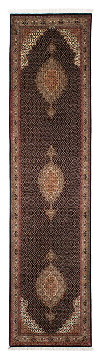 Tappeto corsia Tappeto Persero - Tabriz - 295 x 77 cm - blu scuro