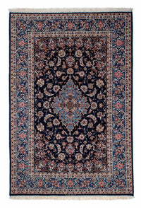 Tappeto Persero - Isfahan - Premio - 218 x 145 cm - blu scuro