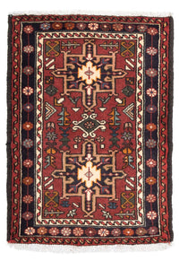 Tapis persan - Nomadic - 105 x 75 cm - rouge foncé