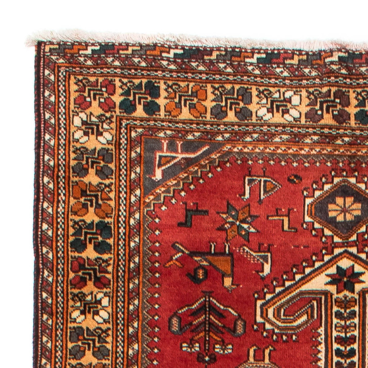 Ghashghai Teppich 108x361cm - Perserteppich - dunkelrot