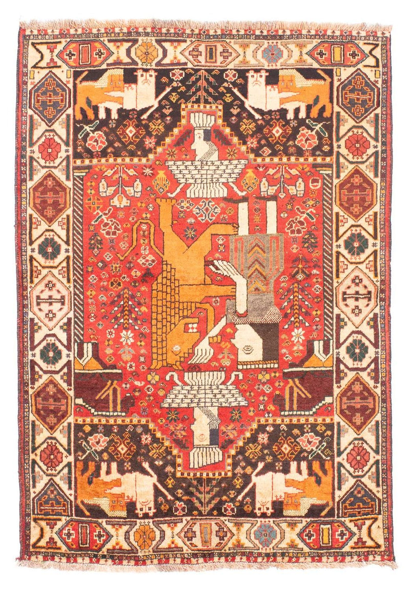 Perserteppich - Nomadic 155 x 108 cm - dunkelrot