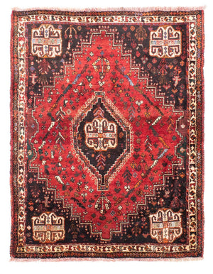 Perserteppich - Nomadic 162 x 117 cm - dunkelrot