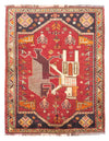 Shiraz Teppich 120x167cm - Perserteppich - Rechteckig / Dunkelrot / 120 x 167 cm Rechteckig