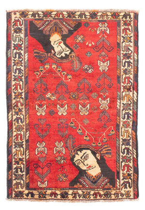 Perserteppich - Nomadic 155 x 110 cm - dunkelrot