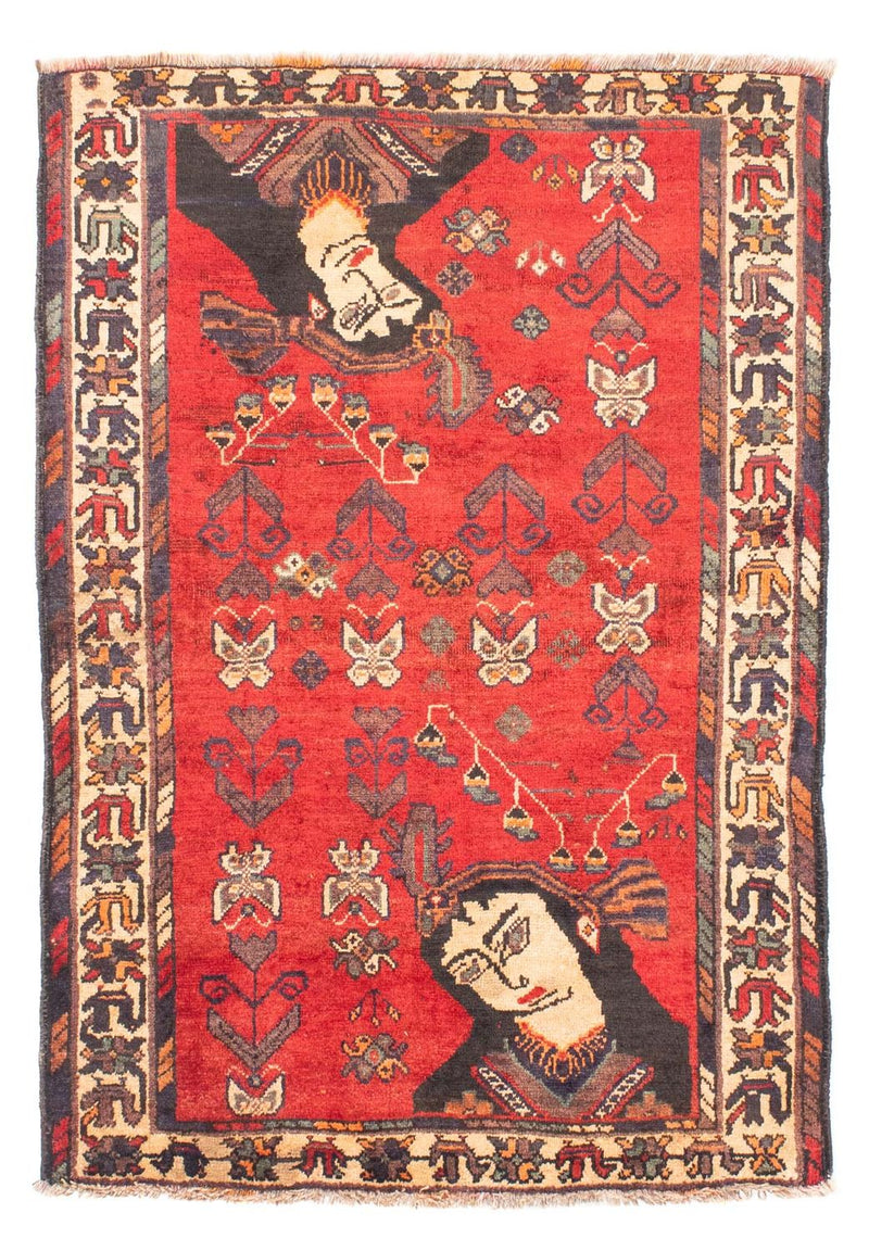 Perserteppich - Nomadic 155 x 110 cm - dunkelrot