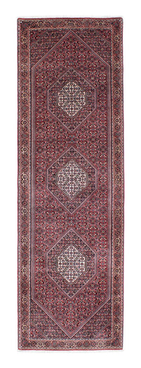 Tapis de couloir Tapis persan - Bidjar - 294 x 90 cm - rouge clair