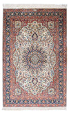 Ghom Teppich 104x155cm - Perserteppich - Rechteckig / Beige / 104 x 155 cm Rechteckig
