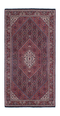 Tapis de couloir Tapis persan - Bidjar - 202 x 99 cm - bleu foncé