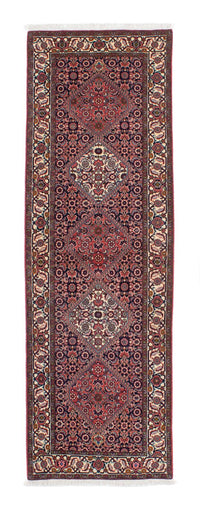 Tapis de couloir Tapis persan - Bidjar - 258 x 83 cm - rouge clair