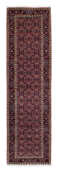 Tapis de couloir Tapis persan - Bidjar - 294 x 84 cm - rouge foncé