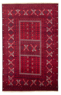 Tappeto Turkaman - 248 x 163 cm - rosso scuro