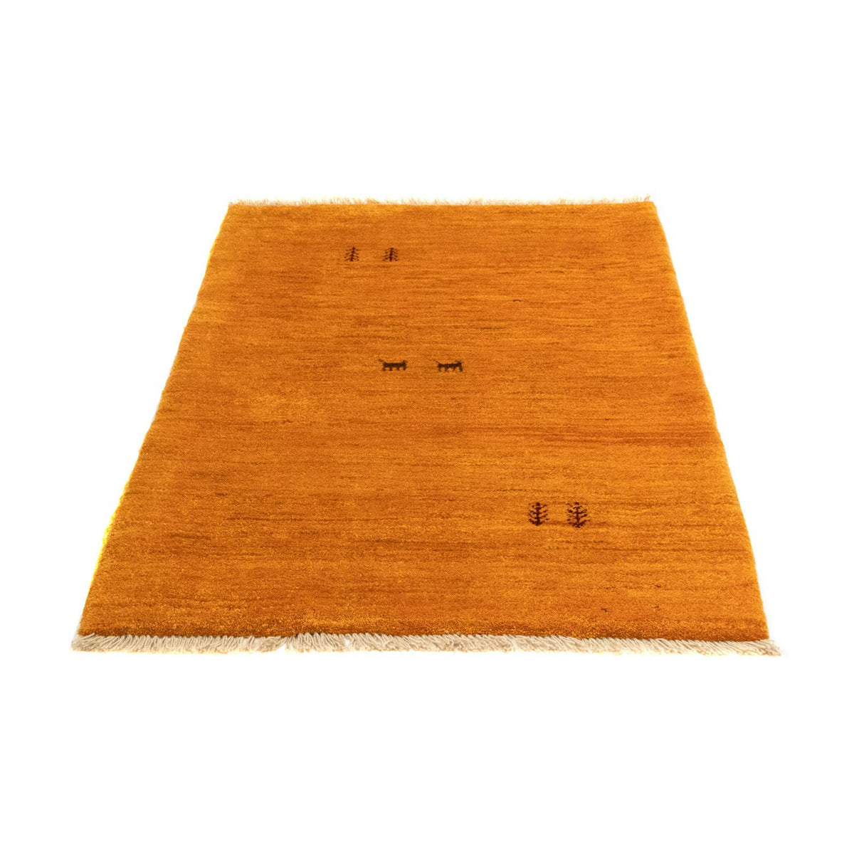 Gabbeh Teppich - Perser 132 x 86 cm - gold