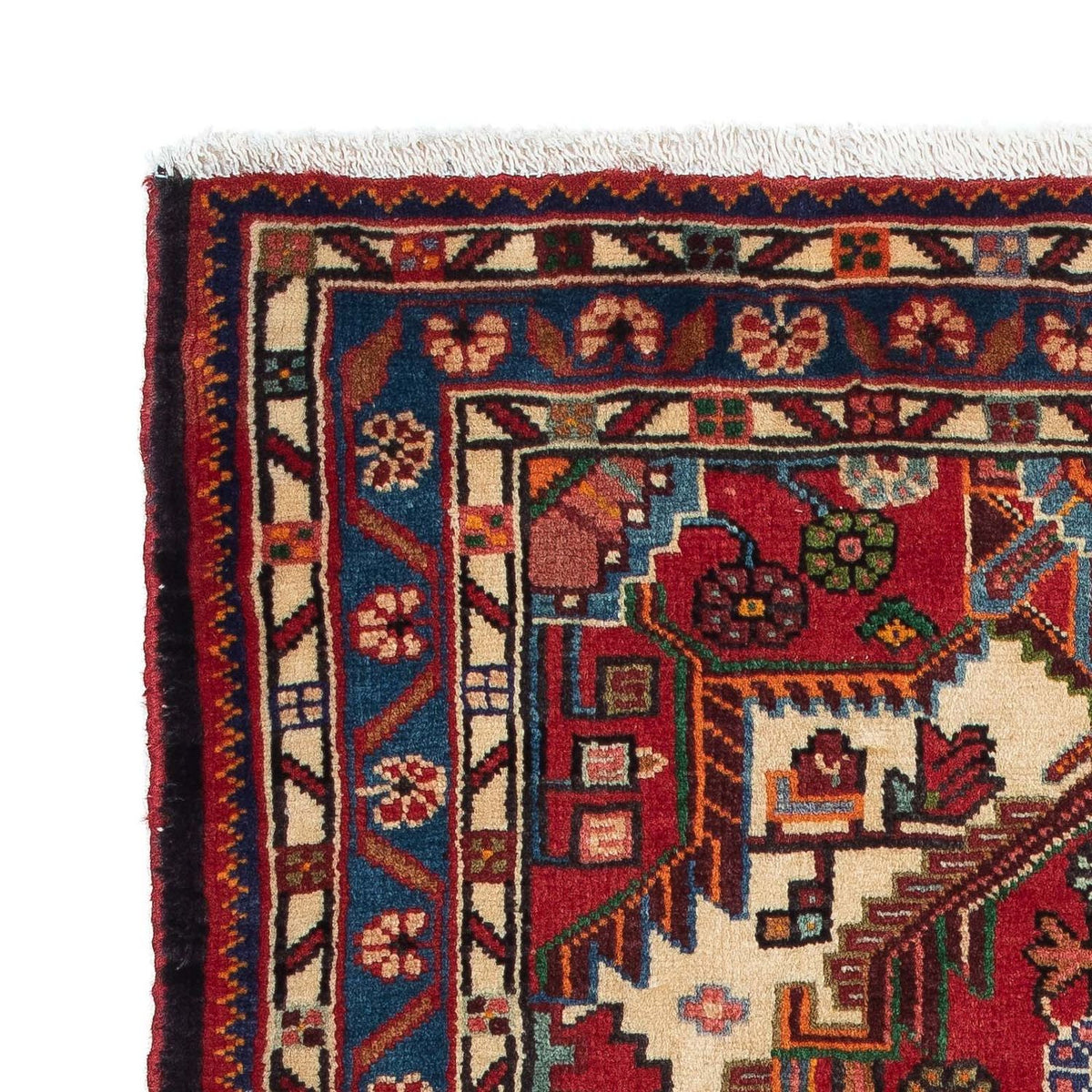 Hamadan Teppich 90x133cm - Perserteppich - dunkelrot