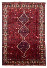 Tapis persan - Nomadic - 300 x 208 cm - rouge foncé
