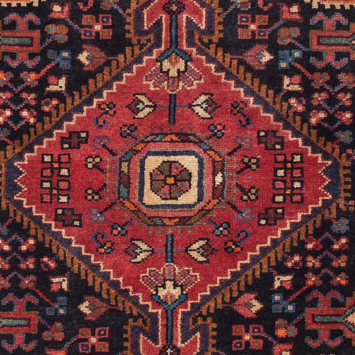 Perserteppich - Nomadic 127 x 95 cm - dunkelblau