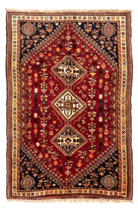 Tapis persan - Nomadic - 210 x 145 cm - rouge foncé