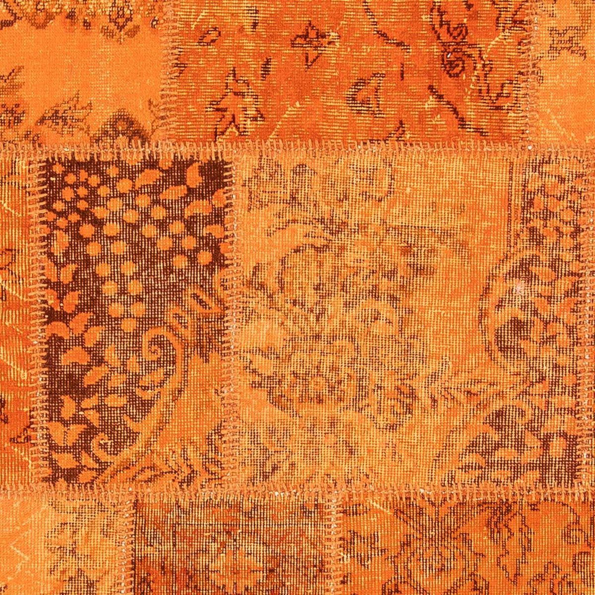 Patchwork Teppich 240 x 170 cm - braun