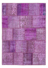Tapis patchwork 170x240cm - Perserteppich Wollteppich - Rectangle / Violet clair / 170 x 240 cm Rectangle