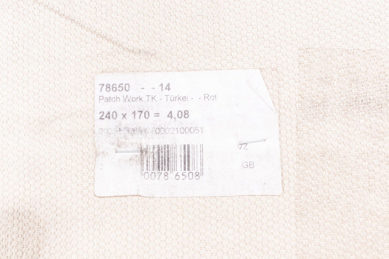 Patchwork Teppich 240 x 170 cm - dunkelrot