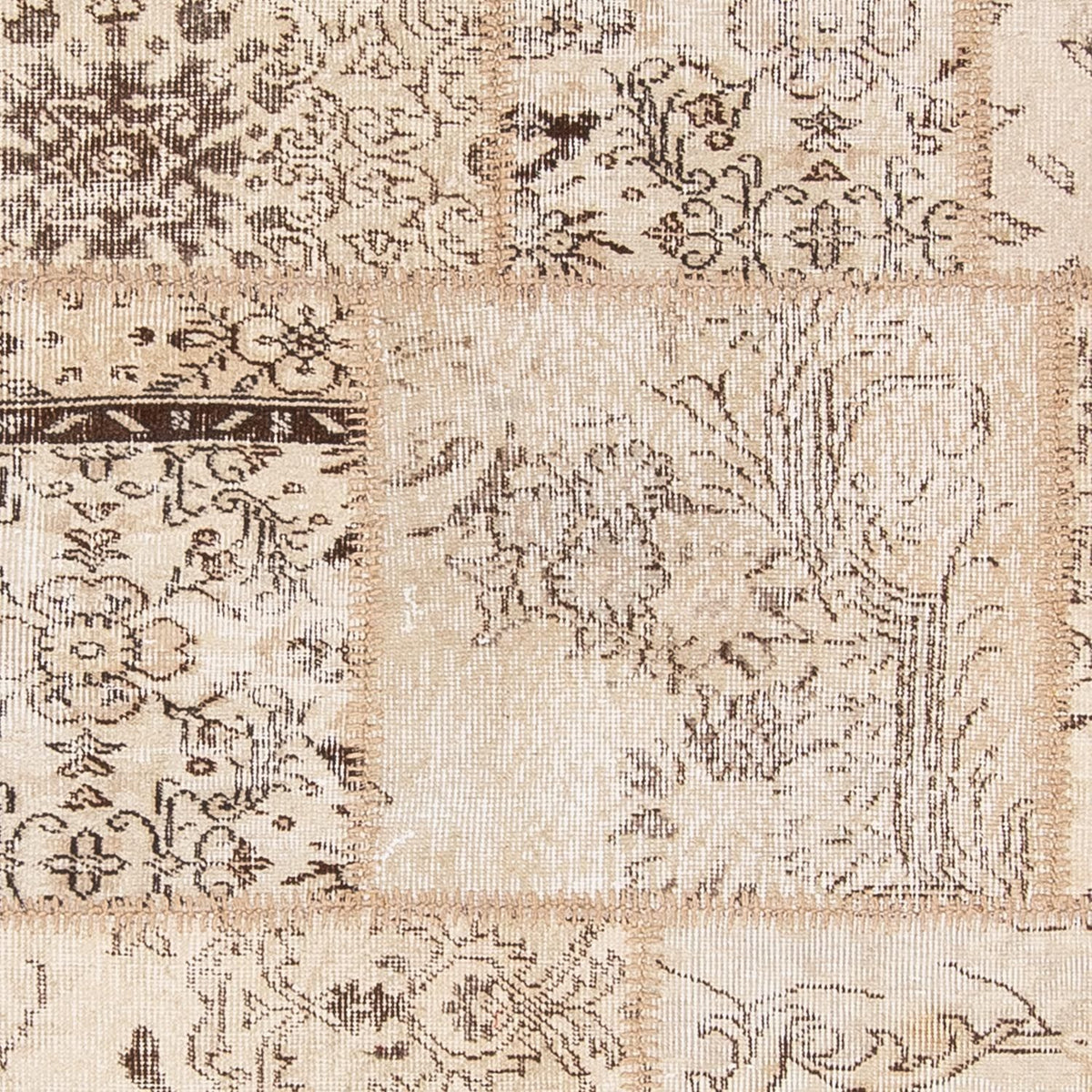 Patchwork Teppich 240 x 170 cm - hellbraun
