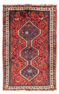 Tapis persan - Nomadic - 163 x 110 cm - rouge foncé