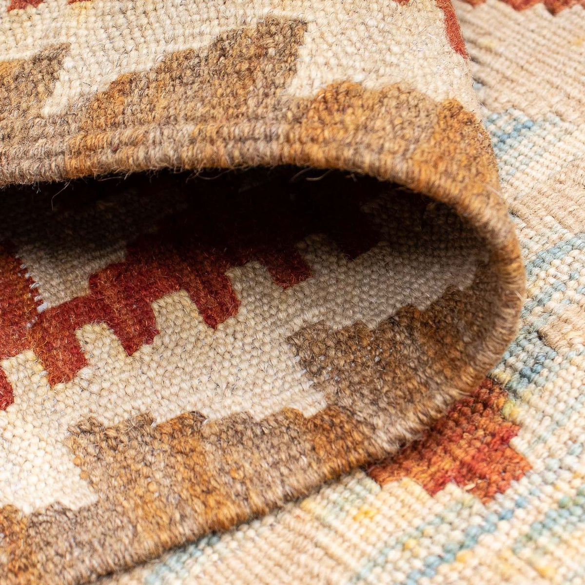 Kelim Teppich - Splash 200 x 62 cm - rost