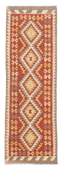 Tapis de couloir Tapis Kelim - Splash - 200 x 66 cm - rouge