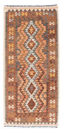 Tappeto corsia Tappeto Kelim - Orientale - 199 x 88 cm - marrone chiaro