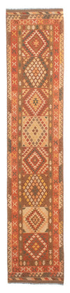 Kilim Maimana Tappeto 91x407cm - Tappeto di lana - Passatoia / Rosso chiaro / 91 x 407 cm Passatoia