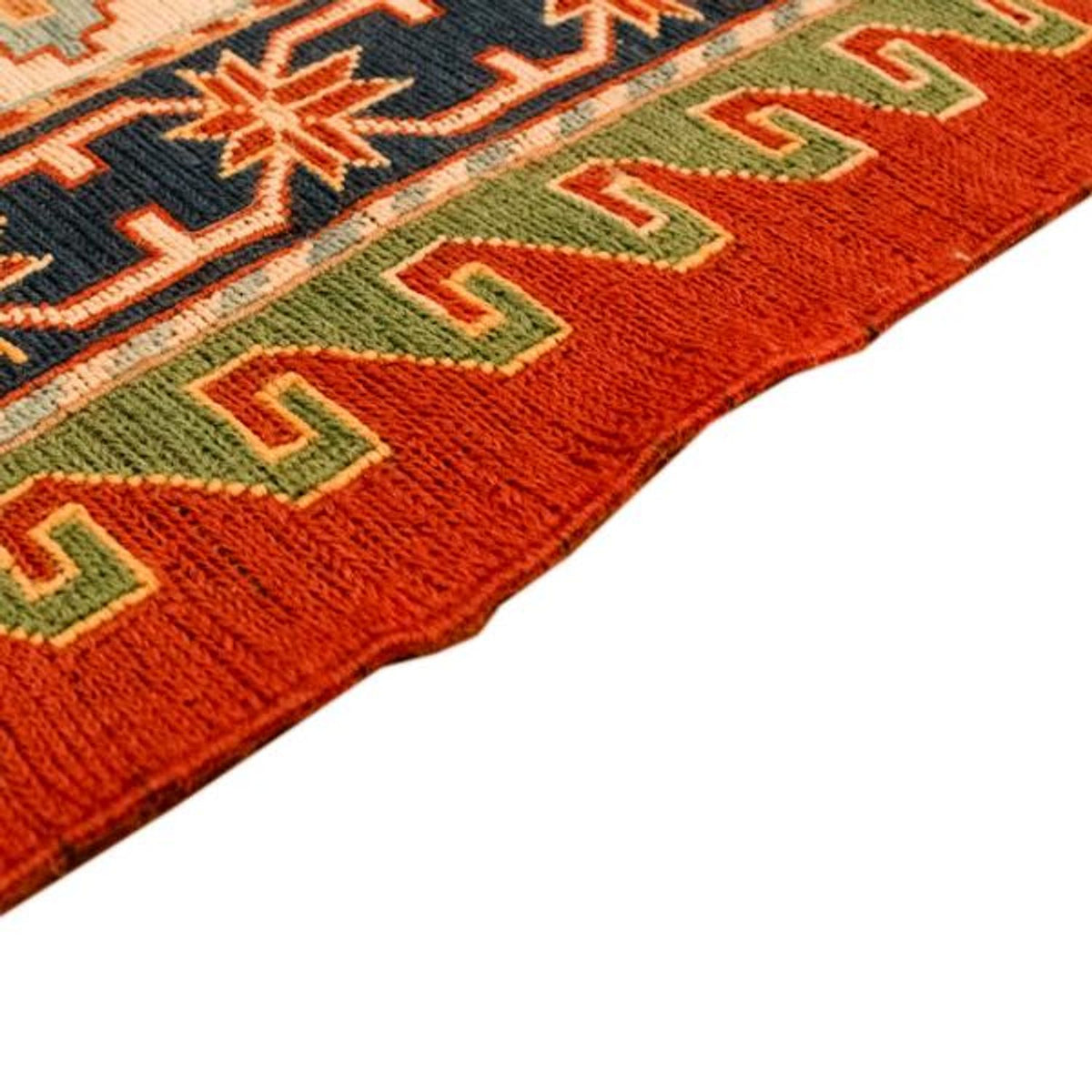 Kelim Seide Teppich 194x254cm - dunkelrot