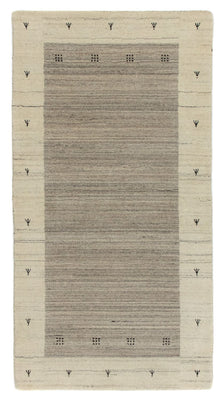 Gabbeh Teppich - Loribaft Indus 140 x 70 cm - beige