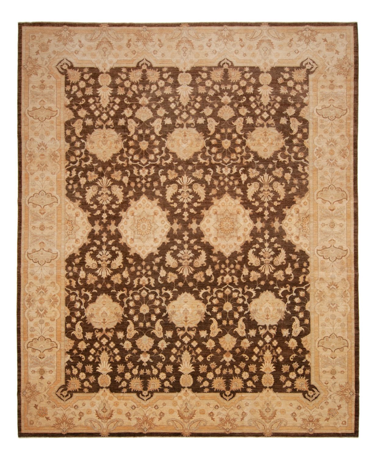 Ziegler Teppich - 465 x 368 cm - braun