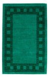Ziegler Modern Teppich 79x125cm - Orientteppich - Rechteckig / Grün / 79 x 125 cm Rechteckig