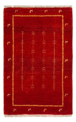 Gabbeh Teppich - Loribaft Perser - 133 x 84 cm - rot