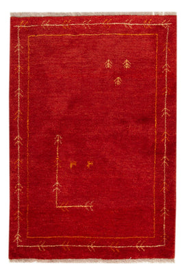 Gabbeh Teppich - Loribaft Perser - 126 x 85 cm - rot