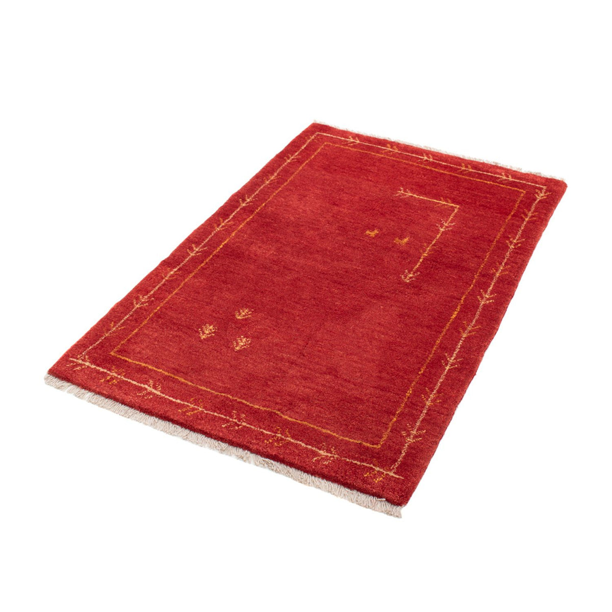 Gabbeh Teppich - Loribaft Perser - 126 x 85 cm - rot