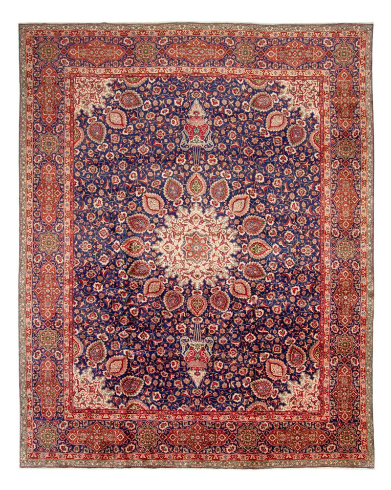 Perserteppich - Täbriz - 440 x 354 cm - dunkelblau