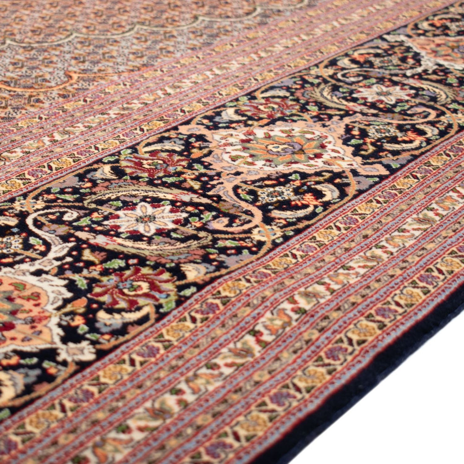 Perserteppich - Täbriz - Premium - 490 x 360 cm - dunkelblau