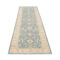 Tapis de couloir Tapis Ziegler - 296 x 82 cm - bleu clair