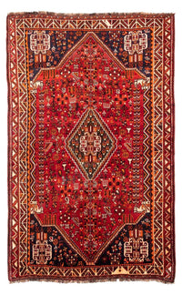 Tapis persan - Nomadic - 275 x 175 cm - rouge foncé