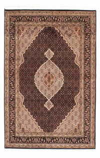 Tapis persan - Tabriz - 239 x 166 cm - bleu foncé