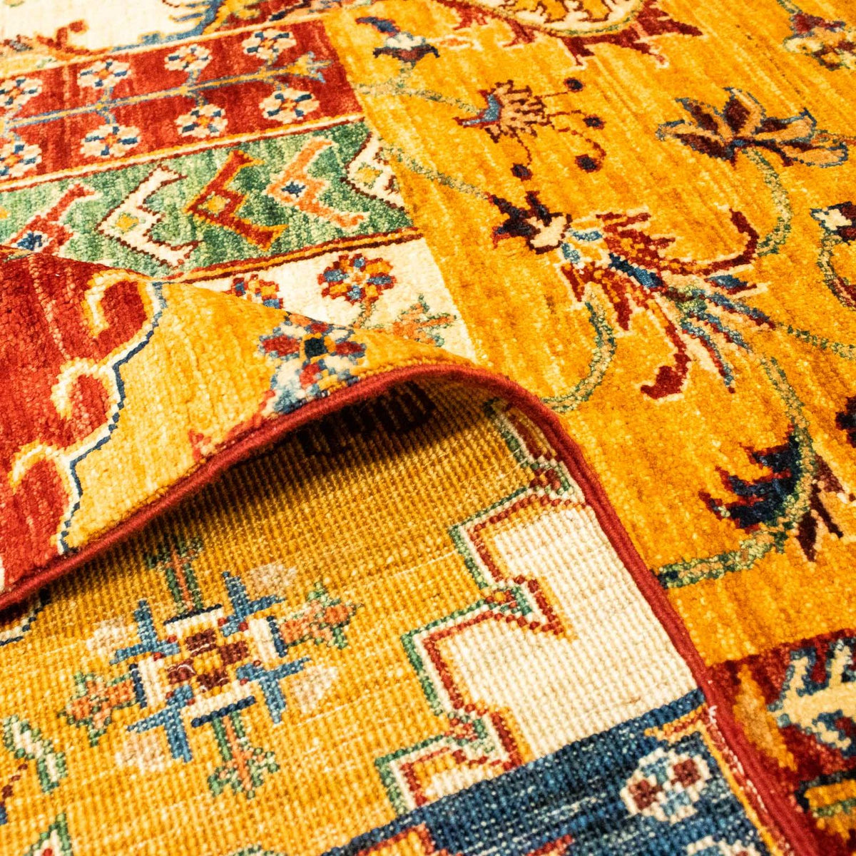 Patchwork Teppich 247 x 181 cm