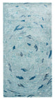 Designer Teppich 140 x 70 cm - türkis