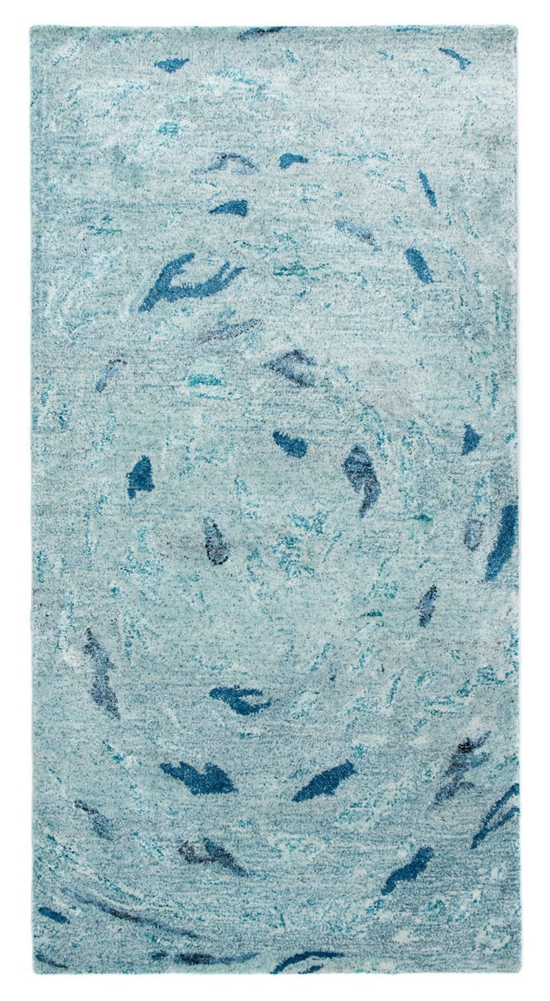 Designer Teppich 140 x 70 cm - türkis