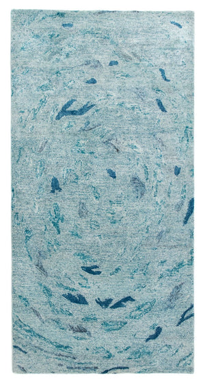 Designer Teppich 140 x 70 cm - türkis