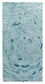 Designer Teppich 140 x 70 cm - türkis