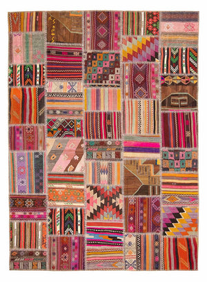 Patchwork Teppich 300 x 216 cm