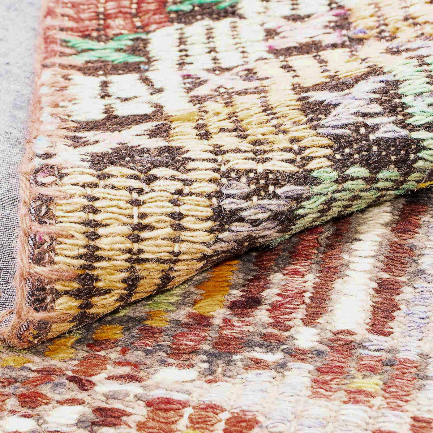 Patchwork Teppich 241x170cm - Wollteppich